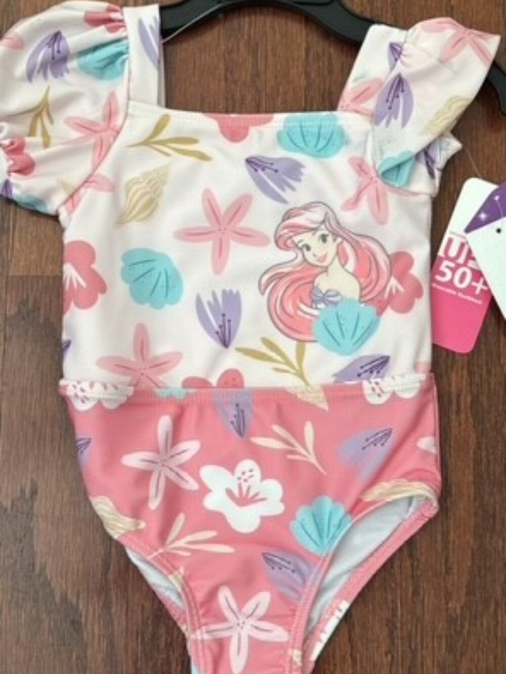 NWT INFANT GIRLS ONE PIECE DISNEY MERMAID SWIM SUIT/BATHING SUIT SIZE 18 MONHTS